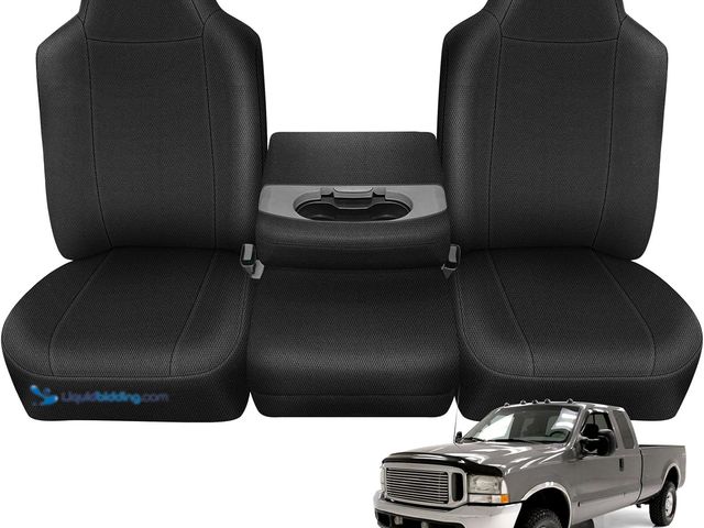 Lot 49-5459526 - Truck Seat Cover Compatible with 2002-2010 Ford F250-F550 Super Duty Front 40/20/40 Split Bench Seat...