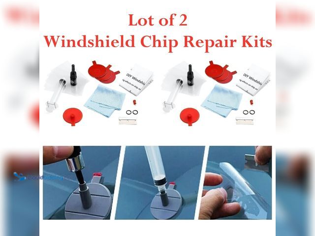 Lot 49-3435008 - Lot of 2 Windshield Chip Repair Kits - NEW - Allows anyone to fix a damaged windshield or window.  S...