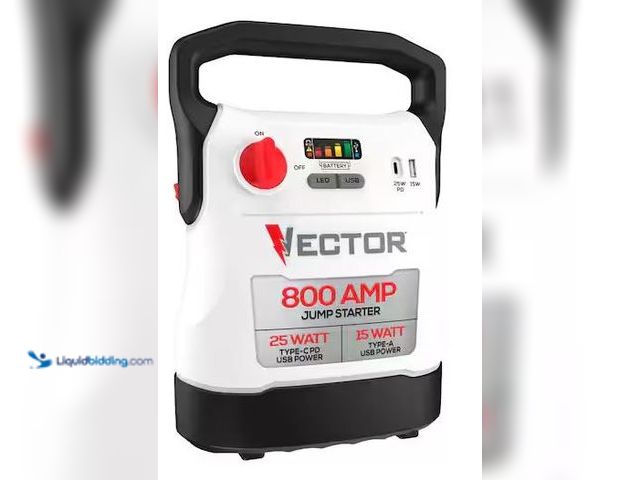 Lot 49-3530427 - VECTOR
800 Amp Jump Starter with USB Power Internet # 331253029
Model # VECJ8
Store SKU # 1012279...
