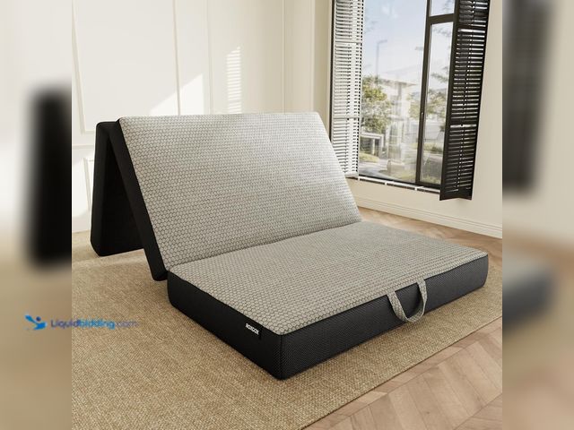 Lot 49-3564606 - ROXGOX Memory Foam Trifold Mattress, 6 Inch Twin Foldable Mattress, Portable Floor Bed with Washable...
