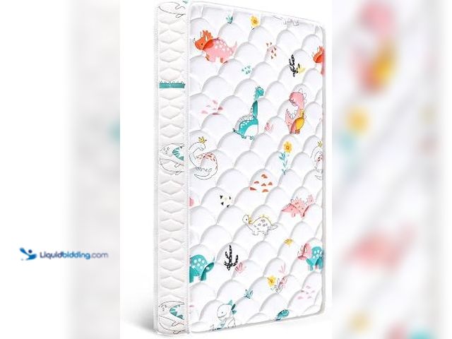 Lot 49-2025707 - Letmxiu 5" Crib Mattress and Toddler Mattress, Firm, Hypoallergenic Crib Mattress, Fits Standard Cri...