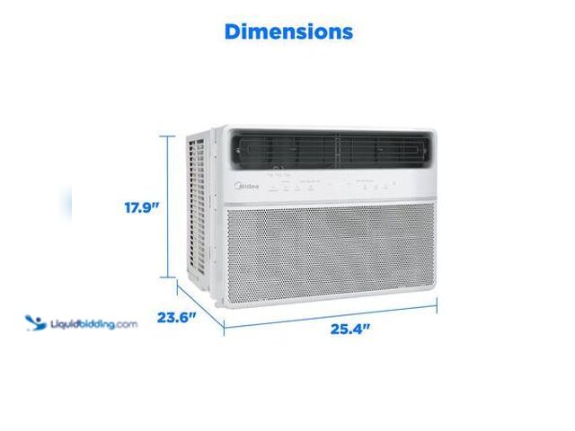 Lot 49-5554114 - Midea 18,000 BTU Smart Window Air Conditioner for Rooms up to 1,000 Sq. Ft. with Remote, Timer, ENER...