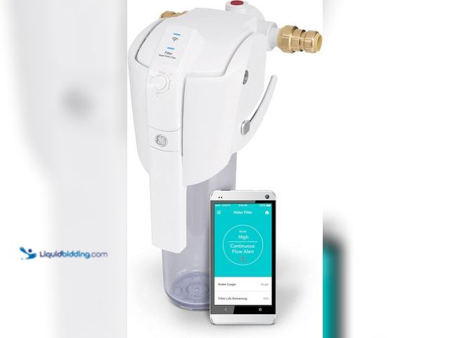 Lot 49-3519431 - GE Whole House Water Filtration System (GXWH70M), Smart Connected with Leak Detection & Remote Water...