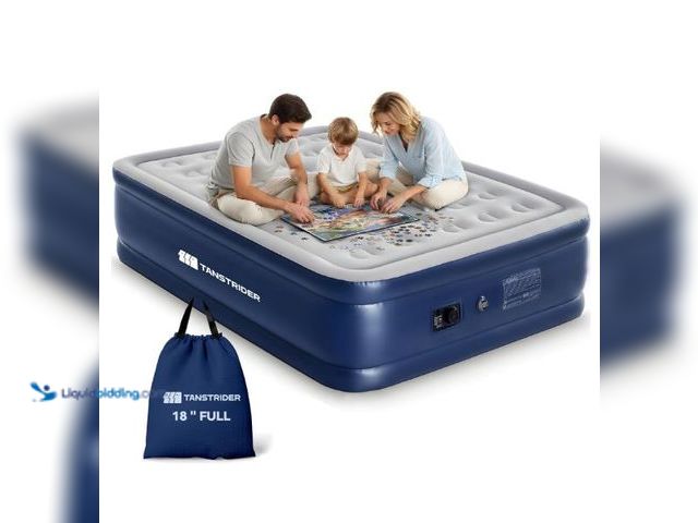 Lot 49-3432530 - Queen Air Mattress with Built in Pump,18" Raised Blow up Air Bed,3 Mins Quick Self-Inflation/Deflati...