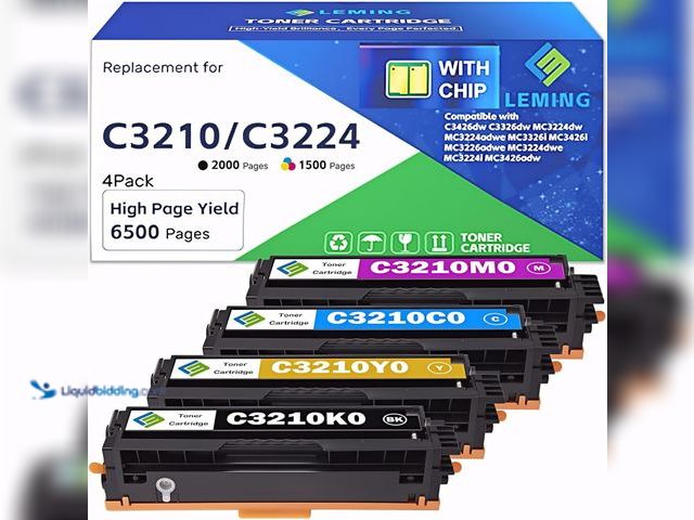 Lot 49-5437663 - MC3224 MC3326 Toner Cartridges 4 Pack (with Chip) C3210K0 C3210C0 C3210M0 C3210Y0 Toner Cartridge Co...