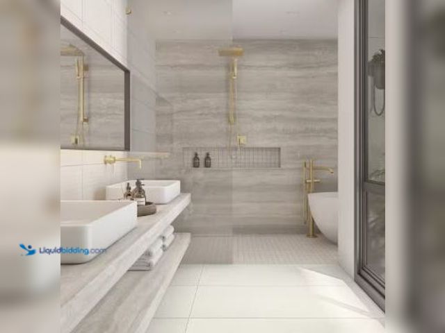 Lot 49-1522384 - Approx 24 Sq Ft, Daltile
Bryne Mist 12 in. x 24 in. Glazed Ceramic Mosaic Tile (24 sq. ft./ 1 case)...