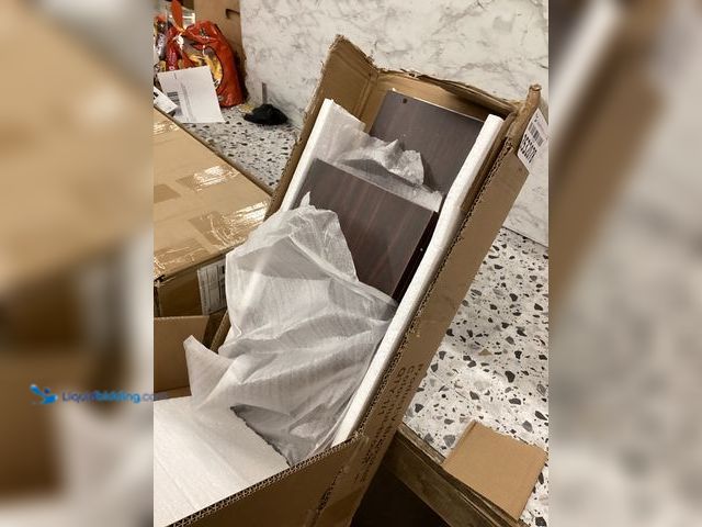 Lot 49-3532078 - V-Bookshelf W x 400 x D 200 x H 1340  Color: (Nut-Brown) Item is used.