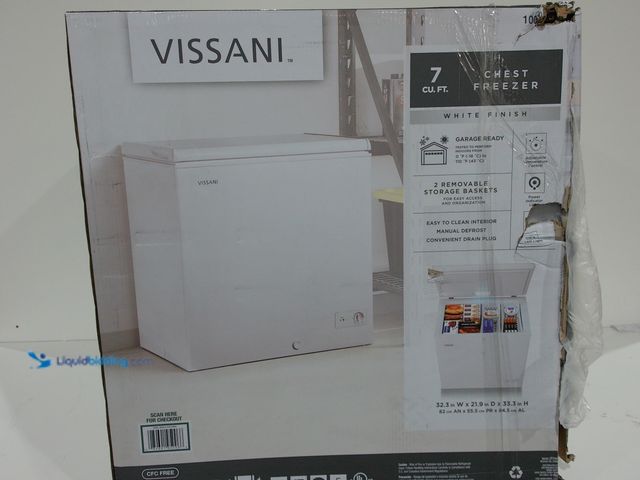 Lot 49-2000792 - Vissani 7 CU. FT. Chest Freezer, White Finish , 32.3in W x 21.9 in D x 33.3in H. UPC: 084691950066. ...