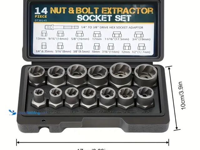 Lot 49-1820918 - New 14pcs Nut And Bolt Extractor brand new