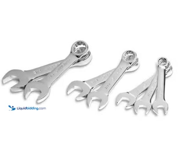 Lot 49-1577093 - Husky Stubby SAE Combination Wrench Set (7-Piece), Model # HSTW7PCSAEN-05, Slightly used, (1) Wrench...