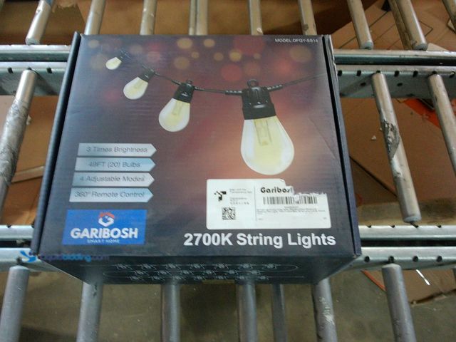 Lot 49-3472051 - Garibosh 49ft Led Outdoor String Lights, Dimmable Edison Shatterproof Waterproof Patio Lights, 2700K...
