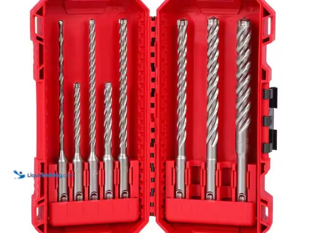 Lot 49-1570359 - (8-Piece) Milwaukee MX4 SDS-Plus Carbide Drill Bit Kit, Model # 48-20-7663, Unused.   Ref#SBS0116