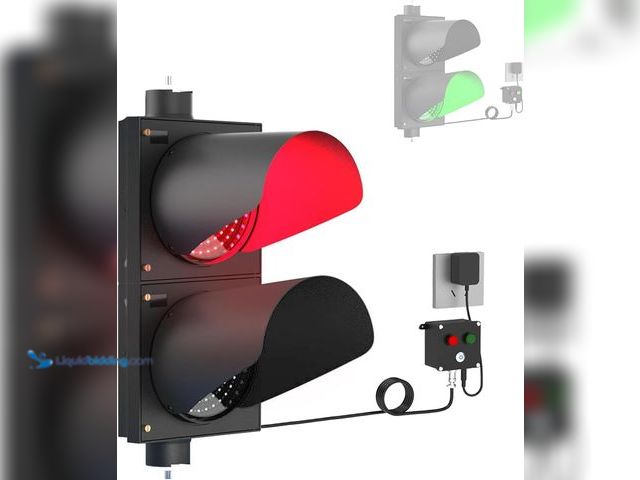 Lot 49-3563492 - Red/Green Traffic Signal with Controller, Ф200mm/8in LED Traffic Stop Light Indicator Light, for Out...