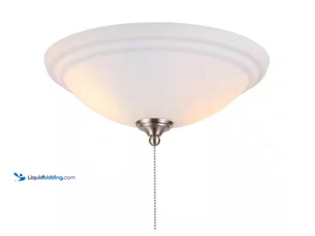 Lot 49-1548639 - Hampton Bay 2-Light White Glass Bowl Ceiling Fan LED Light Kit, Model # 91601, New, Factory Sealed. ...