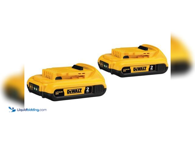 Lot 49-2024373 - DEWALT 20V MAX Lithium-Ion 2. 0Ah Battery (2-Pack). Model # DCB203-2. MSRP $169. Unused, has battery...