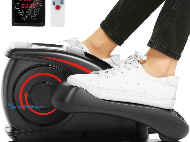 Lot 49-5408168 - ANCHEER Under Desk Elliptical, Electric Ellipse Leg Exerciser While Sitting for Seniors Adults. [ASI...