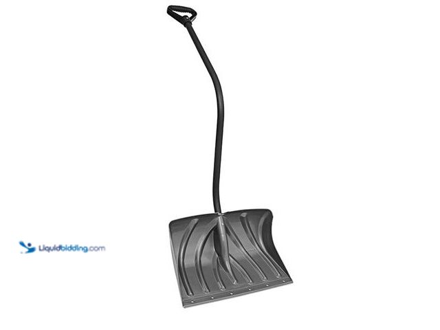 Lot 49-5580811 - Suncast SC3850 18" Steel Core Ergonomic Combo Snow Shovel / Pusher with Wear Strip and D-Grip Handle...