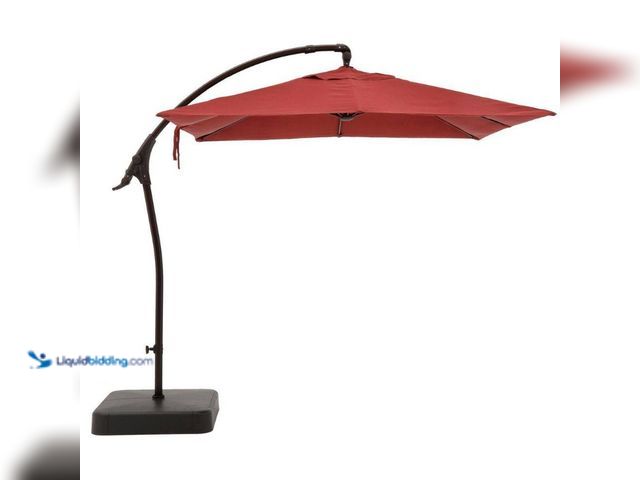 Lot 49-5508619 - Hampton Bay
8 ft. Square Aluminum and Steel Cantilever Offset Outdoor Patio Umbrella in Chili Red. ...