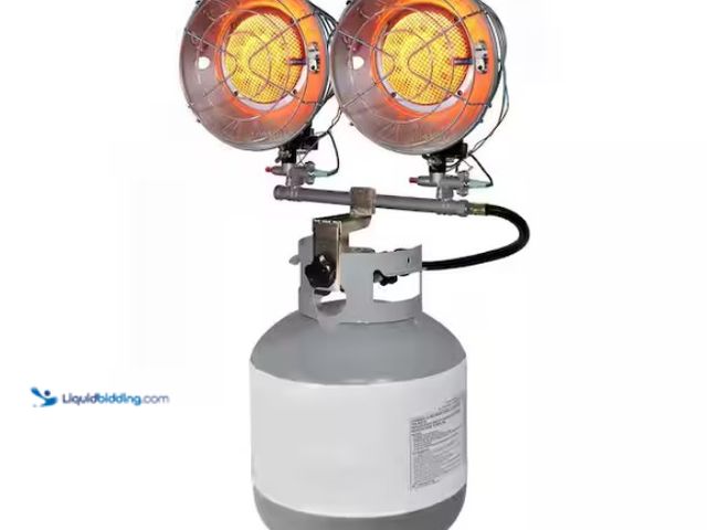 Lot 49-1570070 - Dyna-Glo Double Burner 30,000 BTU Radiant Tank Top Propane Portable Heater, Provides 9K-30K BTUs whi...