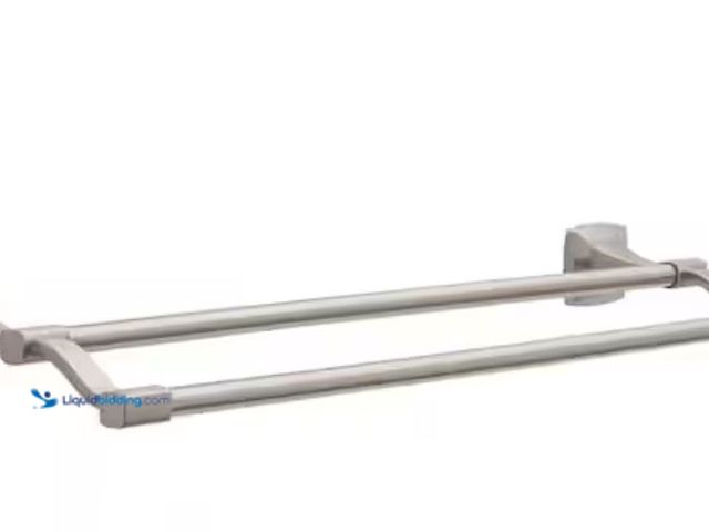 Lot 49-3614508 - Delta Portwood 24 in. Wall Mount Double Towel Bar Bath Hardware Accessory in Brushed Nickel, Model #...