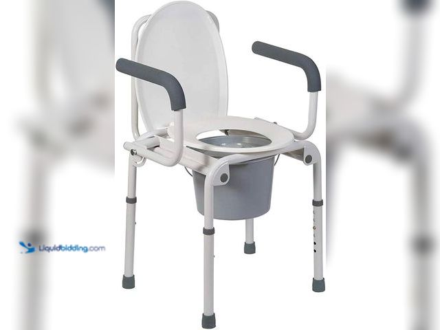 Lot 49-5483274 - DMI Bedside Commode, Portable Toilet, Commode Chair, Raised Toilet Seat with Handles, Holds up to 50...