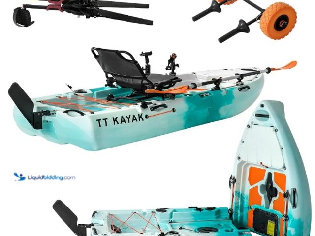 LiquidBidding - Lot 49-5495071 - Modular Fishing Kayak with Cart and ...