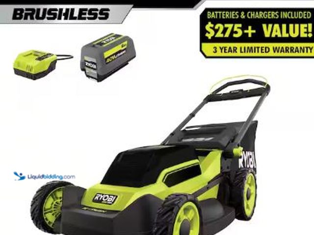 Lot 49-1517166 - RYOBI
40V HP Brushless 20 in. Cordless Battery Walk Behind Push Lawn Mower with 6.0 Ah Battery and ...