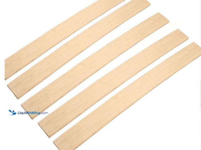 Lot 49-3465266 - Wooden Bed Slats Replacement - 5 Pack (39.3"L x 2.08"W x 0.33"H), Modern Style, Easy Assembly, No To...