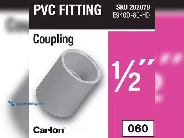 Lot 49-3612923 - APPROX (185) Carlon 1/2 in. Electrical PVC Standard Coupling (E940D-80-HD), Model # E940D-80-HD, Unu...
