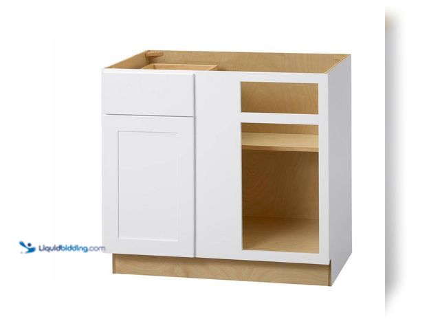 Lot 49-5416485 - Hampton Bay Avondale 36 in. W x 24 in. D x 34.5 in. H Ready to Assemble Plywood Shaker Blind Corner ...
