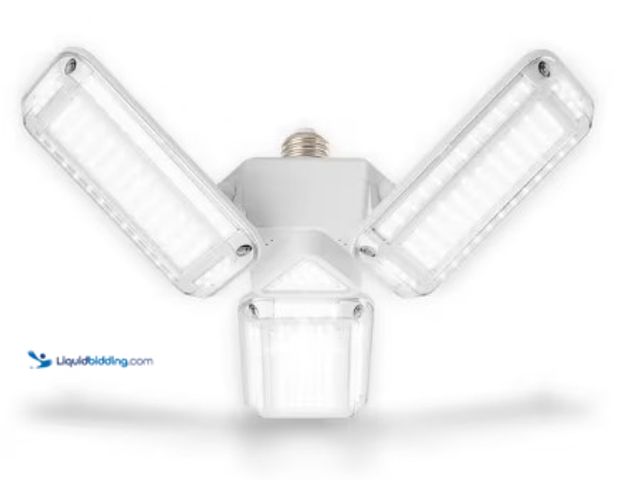 Lot 49-3612913 - Bell + Howell Highburst 70 W 8,000 Lumen LED 6500K Daylight Garage Light Bulb, 3-Panel Adjustable E2...