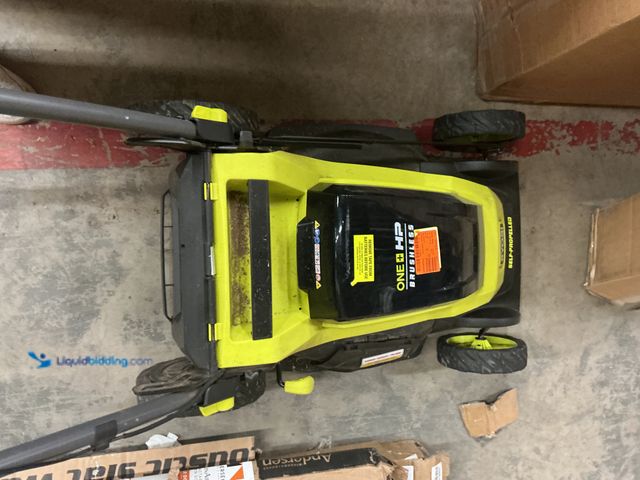 Lot 49-5484863 - RYOBI
ONE+ HP 18V Brushless 20 in. Cordless Battery Walk Behind Self-Propelled Lawn Mower (scuffs a...