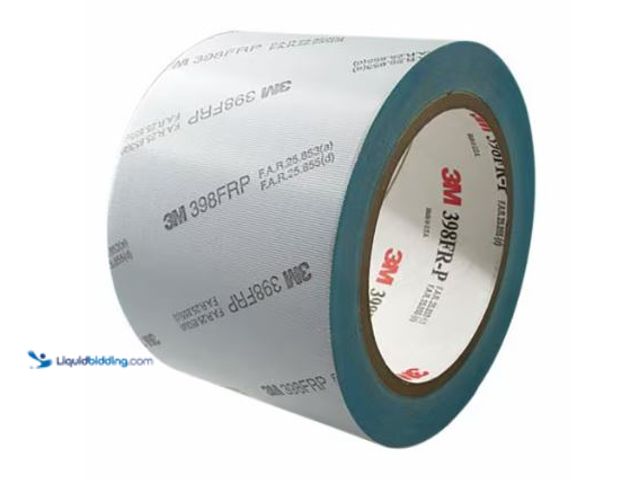 Lot 49-3610798 - 3M™ Glass Cloth Tape, White, 3 in x 36 yd, 7 mil, 12 Roll/Case, Skip Slit Model #398FRP, Unused  Ref...