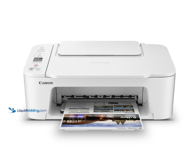 Lot 49-5543049 - Canon PIXMA TS3722 Wireless All-In-One Inkjet Printer for Home Office. Unused and powers on.