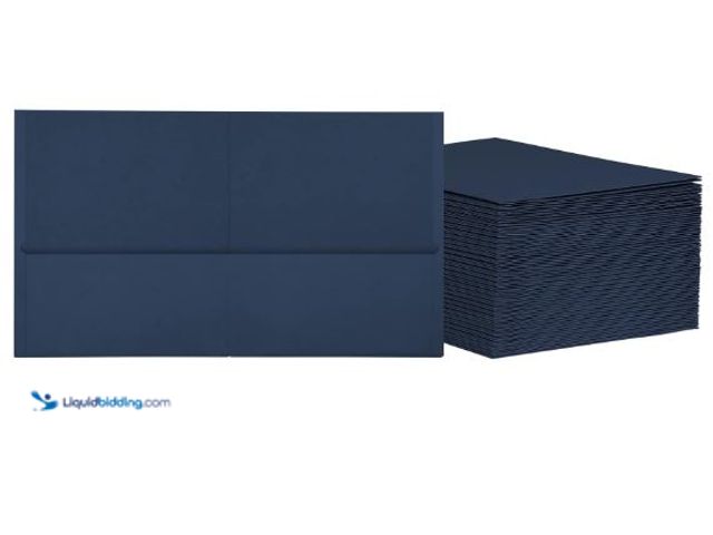 Lot 49-1558952 - Oxford 2 Pocket Folders, Mega Box of 125, Textured Paper Folders, Blue, Letter Size, Essentials for ...