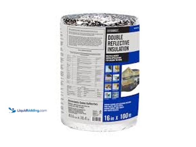 Lot 49-5407683 - Everbilt 16 in. x 100 ft. Double Reflective Insulation Radiant Barrier. Model # 12X100DBLRFL. Unused