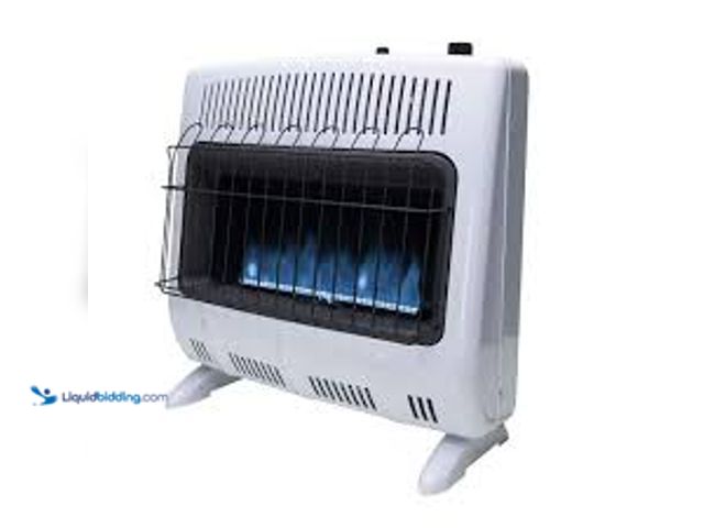 Lot 49-3540228 - Mr. Heater 30,000 BTU Vent Free Blue Flame Natural Gas Indoor Space Heater. Model # MHVFBF30NGT. Use...