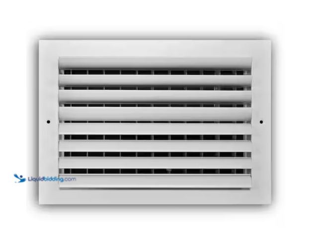 Lot 49-1622704 - Lot of (2) Everbilt 12 in. x 8 in. 2-Way Aluminum Adjustable Curved Blade Wall/Ceiling Register in W...
