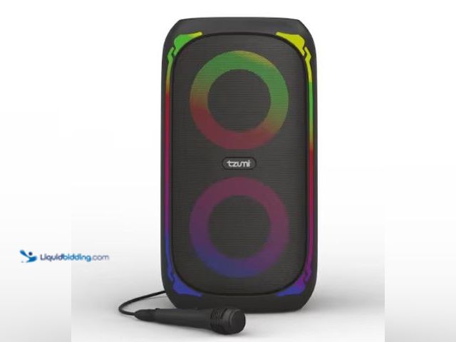 Lot 49-3631079 - Tzumi Super Bass Jobsite Speaker, Model # 9525HD, Slightly used, Has some attachments, No charger, P...