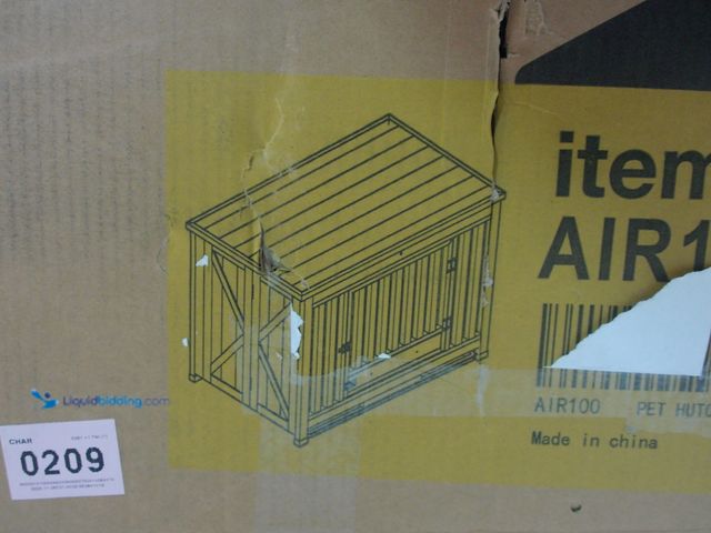Lot 49-1556349 - Aivituvin-AIR100 Wooden Dog Crate with Folding Design | Strong Iron Door - Brown Model #AIR100, Slig...