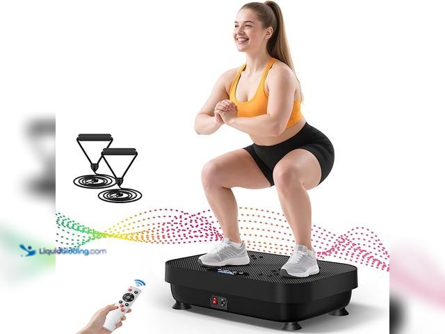 Lot 49-3482317 - Vibration Plate Exercise Machine, 400 Lbs. Capacity Whole Body Vibrating Plate for Lymphatic Drainag...