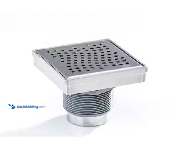 Lot 49-5555447 - Oatey
Designline 4 in. x 4 in. Stainless Steel Square Shower Drain with Wave Pattern Drain Cover, U...