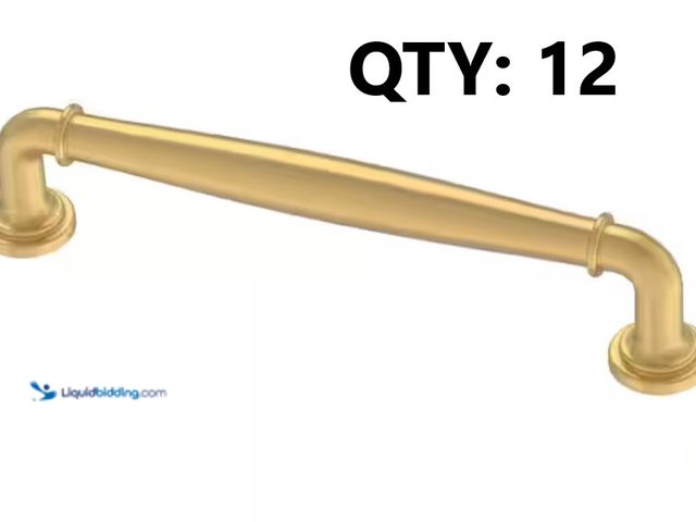 Lot 49-3614514 - Lot of (12) Liberty Classic Elegance 5-1/16 in. (128 mm) Classic Modern Gold Cabinet Drawer Bar Pull...