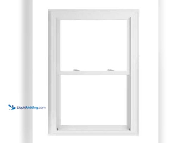 Lot 49-1625438 - American Craftsman 33.75 in. x 48.75 in. 70 Series Low-E Argon Glass Double Hung White Vinyl Fin wit...