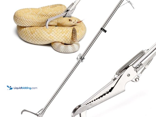 Lot 49-1519103 - 47" Professional Stainless Steel Snake Grabber Tool, Collapsible Snake Reptile Tong with Lock and Wi...