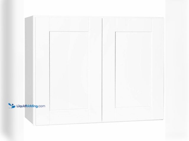 Lot 49-5463774 - Hampton Bay
Shaker 30 in. W x 12 in. D x 24 in. H Assembled Wall Bridge Cabinet in Satin White Unus...