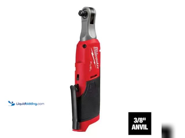 Lot 49-1547674 - Milwaukee M12 FUEL 12-Volt Lithium-Ion Brushless Cordless High Speed 3/8 in. Ratchet (Tool-Only) Mod...