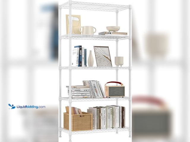 Lot 49-5433928 - 1250 lbs 5 Tier Shelf Metal Storage Shelves Wire Rack Closet Organizers for Garage Kitchen Bathroom ...