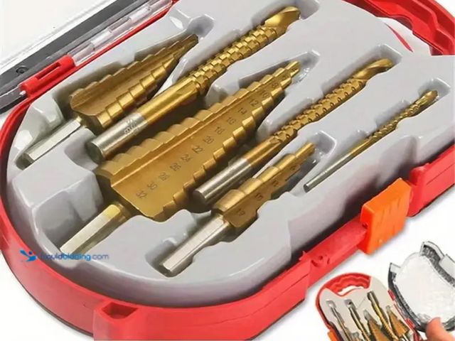 Lot 49-1804143 - New 1 (6pcs) Titanium Step Drill Bit Set