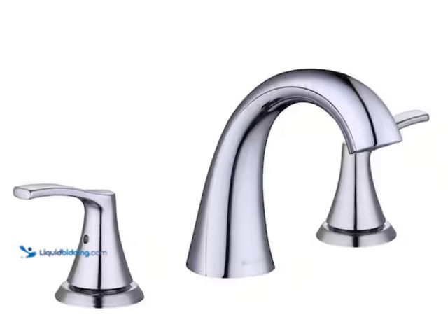 Lot 49-2001601 - Glacier Bay Arnette 8 in. Widespread Double-Handle High-Arc Bathroom Faucet in Polished Chrome, Mode...
